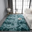 Χαλί Fluffy Tie-Dye Peacock Blue 3x5ft – Υπερ-μαλακό, αντιολισθητικό και πλενόμενο, συμβατό με 6