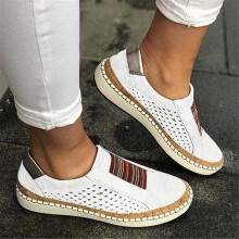 Damen-Freizeitschuhe, Frühlings-Sneaker, Damen-Freizeitschuhe, Sportschuhe, Freizeitschuhe zum Hineinschlüpfen, Weiß, Größe 39