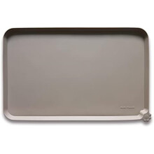 Large Silicone Pet Food Mats - Non Slip Dog & Cat Bowl Mats - Waterproof Tan