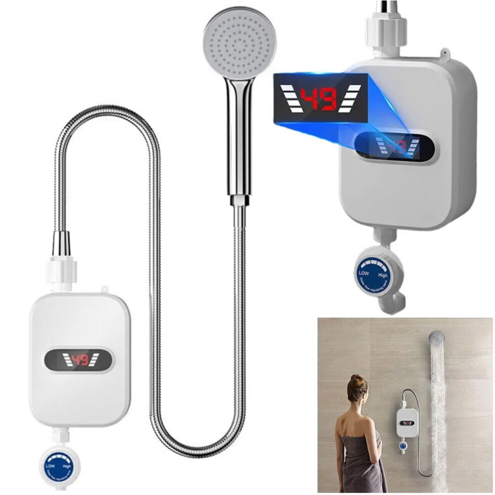 3500W 110V Tankless Water Heater With Digital Display, Instant Hot Water For Bathroom Shower Â Compatible With Standard Taps 9027700925779