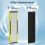FLT4825 Ανταλλακτικό φίλτρο για Germ Guardian, AC4825AC4850, 2 True HEPA + 8 φίλτρα άνθρακα 3