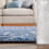 Moroccan Blythe area rug dark blue 4-square 2