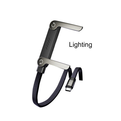 USB-C hurtigladekabel 240W 1,5m med sammenleggbart stativ 1