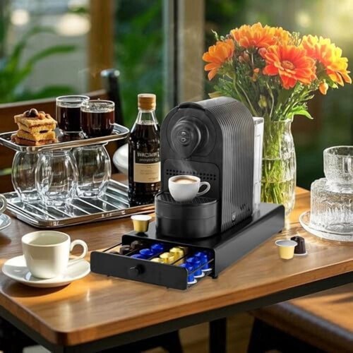 Συρτάρι για κάψουλες καφέ συμβατό με την Nespresso Original Line, Θήκη για κάψουλες καφέ για 1