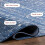 Moroccan Blythe area rug dark blue 4-square 3