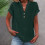 VERUGU Γυναικεία Μπλούζα με Κοντομάνικα, V-Neck, Βαμβακερά, Λινά Πουκάμισα, 2