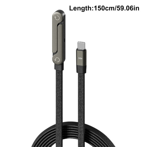 Multi Charger Cord With Type C/USB A/L Port, Fast Charging Data Sync Cable For Smartphones, Tablets, Laptops, Gaming Devices 2