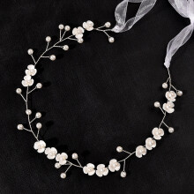 Bandeau de mariage en cristal, fausses perles, ornement de cheveux pour la mariée, accessoire de coiffure