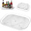 Clear Rectangular Lazy Susan Turntable 16.5" x 11.1" 2