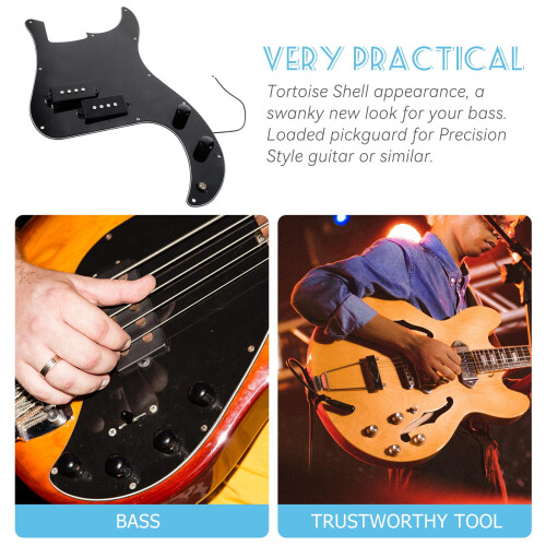 Μαγνήτης Pickguard PB Bass3Ply Loaded για μουσικό όργανο κιθάρας χωρίς επωνυμία (μαύρος) 1