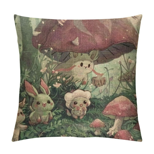 Short Plush Pillowcase Square White