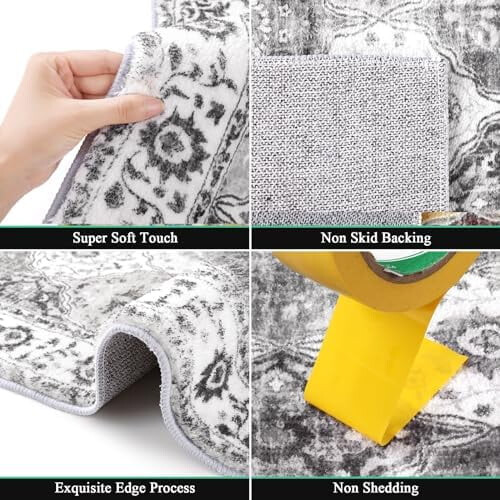 Boho-loper van 60 x 180 cm – antislip, wasbaar polyester 1
