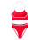 Damen-Badeanzug, konservatives, hochgeschnittenes, einfarbiges Bikini-Set, geteiltes Design und bequem, für Strand, Pool oder 3