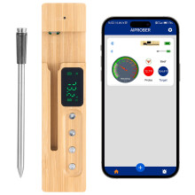 Bluetooth-Fleischthermometer, 150 m Reichweite, wasserdichte digitale Sonde – kompatibel mit Grill, Smoker, BBQ und Backofen