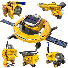 6-i-1 STEM solcellsrobotbyggsats för barn 8-16 – Solcells- och batteridrivna rymdleksaker, pedagogisk byggpresent