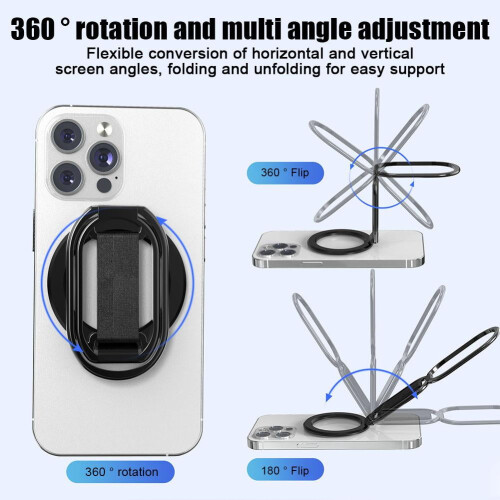 Μαγνητική θήκη τηλεφώνου 4 σε 1Περιστρεφόμενη βάση δαχτυλιδιών τηλεφώνου για τα 1