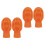 Conjunto de 4 capas de silicone laranja para baquetas, resistentes e elásticas. 1
