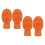 Conjunto de 4 capas de silicone laranja para baquetas, resistentes e elásticas. 6