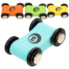 FRCOLOR4Pcs pieni puinen autolelu puinen kilparatalelu puinen kilpa-automalli juhla-autokilpailulelu