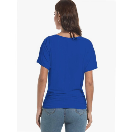 Γυναικεία Casual T-shirts Dolman με κοντομάνικα πουκάμισα, τοπ με βολάν και φαρδιά 1
