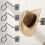 Θήκη για καπέλο Cowboy Wall Mount 4Pack - Ρουστίκ μεταλλικοί γάντζοι για καπέλα Western, Fedora και 1