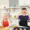 Grembiule per bambini con tasca 2 pezzi. Grembiule da chef per bambini per cucinare, preparare dolci e dipingere. 6