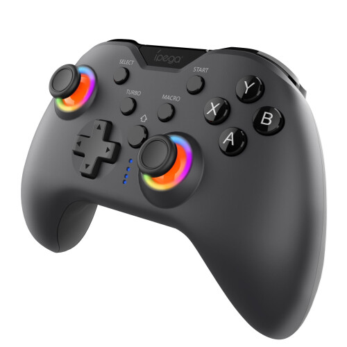 Controller di gioco Bluetooth silenzioso aggiornato - Funzione Turbo programmabile per Switch/iOS/Android/PC, gamepad wireless ergonomico con 2