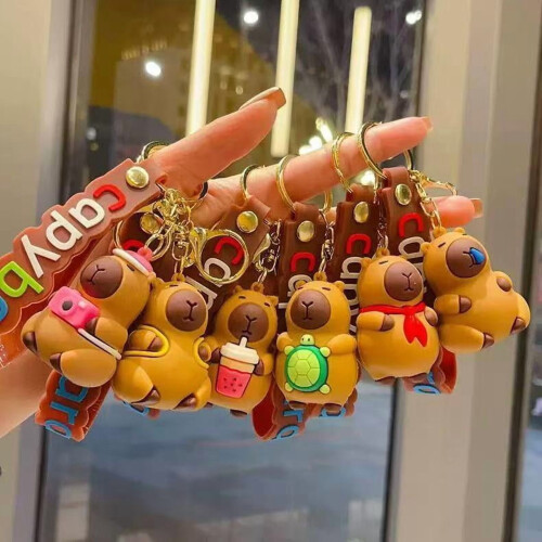 Capibara hars sleutelhanger tas charme 1 stuk 2