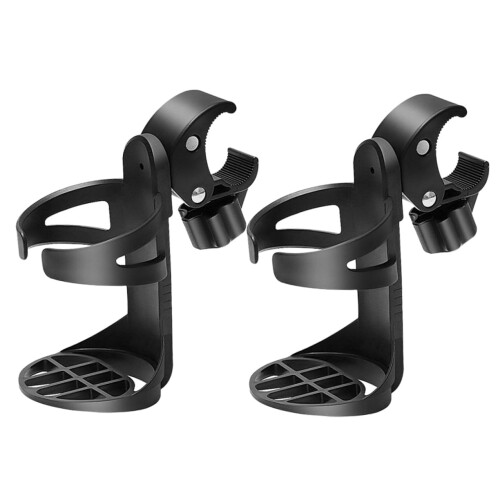 Wheelchair Cup Holder and Walker Drink Holder, Adjustable SpillResistant Stroller Accessory, 2pcs