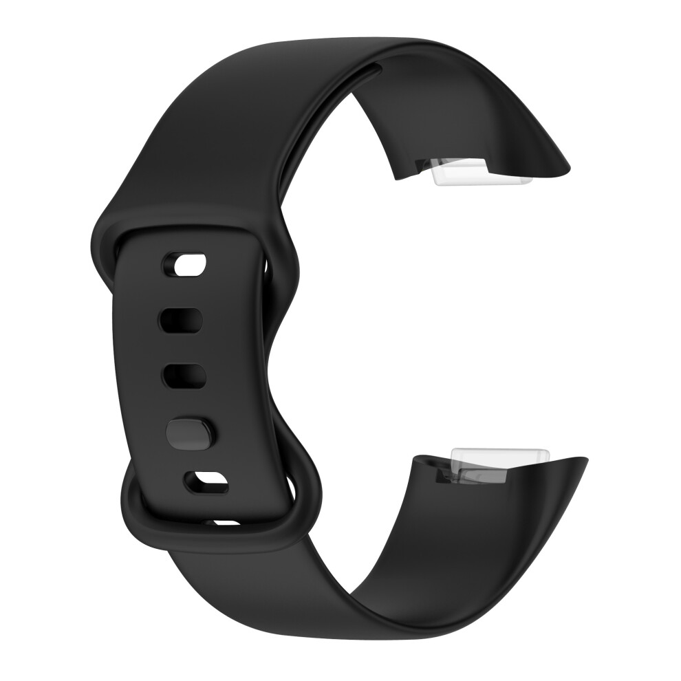 Silicone Watchband For Fitbit Charge 5 Charge 6 S Black 7314280733460