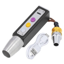 Jewelry Inspection Flashlight USB Rechargeable 3LED with Triple Light Modes and Stepless Dimming (Red)