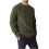 Herren Herbst Winter Pullover Lässige Mode Einfarbige Oberteile Langarm Rundhalspullover Baselayer Lässige Pullover Tops (Armeegrün, 2XL) 1