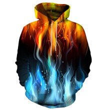 Férfi Kapucnis Pulóver Vicces Grafikai Nyomott Téli Meleg Sportpulóver Hosszú Ujjú Kerek Nyakú, Kék