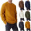Herren Herbst Winter Pullover Lässige Mode Einfarbige Oberteile Langarm Rundhalspullover Baselayer Lässige Pullover Tops (Armeegrün, 2XL) 3