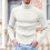 Herren Slim Fit Strickpullover, lässiger Basic-Rollkragenpullover, langärmlig, leichtes Unterhemd, Thermoshirt 5
