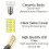 EASTIN12 λαμπτήρες LED E12 10W, θερμό κίτρινο, 110-220V, συμβατοί με ανεμιστήρες οροφής και 4