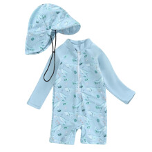 Niedlicher Baby-Jungen-Badeanzug, einteiliger Badeanzug, Rashguard für Kleinkinder, Badebekleidung, langärmeliger Sonnenschutz, Strandbekleidung,
