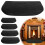 Black fireproof hearth mat half round 60 x 27 in 7
