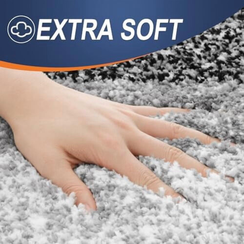 Tapete de corredor para banheiro em microfibra preta, 119 x 51 cm (47 x 20 polegadas) 1