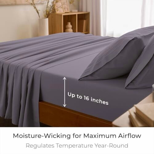 Microfiber Queen Sheet Set – Deep Pocket, Cooling & 2