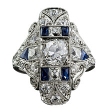 Skinnende blå ædelsten cubic zirconium løfteringe cz safirring luksuriøs evighedsforlovelsesring til kvinder smykker gave