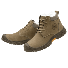 Safety Shoes for Men Composite Toe Shoes Lightweight Cow Leather Puncture Proof Slip On Work Shoes