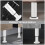 Telescopic Cabinet Bed Legs Adjustable White Metal 2 Pcs 4