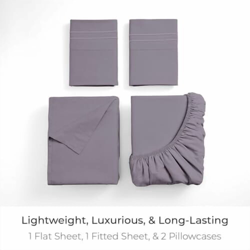 Microfiber Queen Sheet Set – Deep Pocket, Cooling & 1