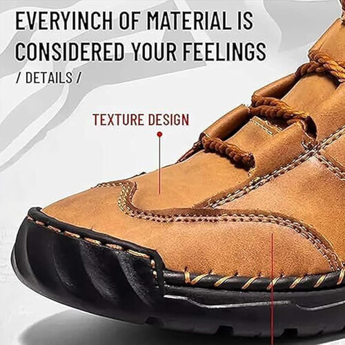 Άνετες χειροποίητες δερμάτινες μπότες Olveros Boots για άνδρες, αδιάβροχες, με στήριξη 1