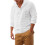 Blouse Top For Man Solid Outdoor Loose Casual Shirts 1
