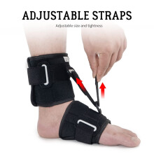 GHORTHOUD Voetdrop Orthese Corrector Brace, Enkelsteun Plantaire Fasciitis Nachtspalk Zwart
