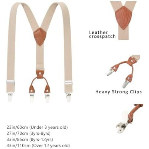 Seler til børn og voksne med elastik i metalclips 1