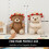 Urso de pelúcia natalino com buquê de rosas vermelhas, marrom. 7