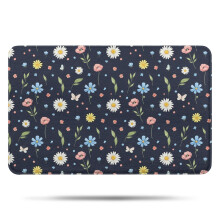 Pioneer Flower antislip badkamermat met bloemenmotief, 17x27 inch